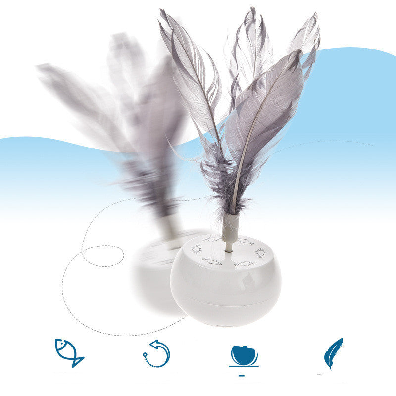 White electronic device with feathers on a light blue background