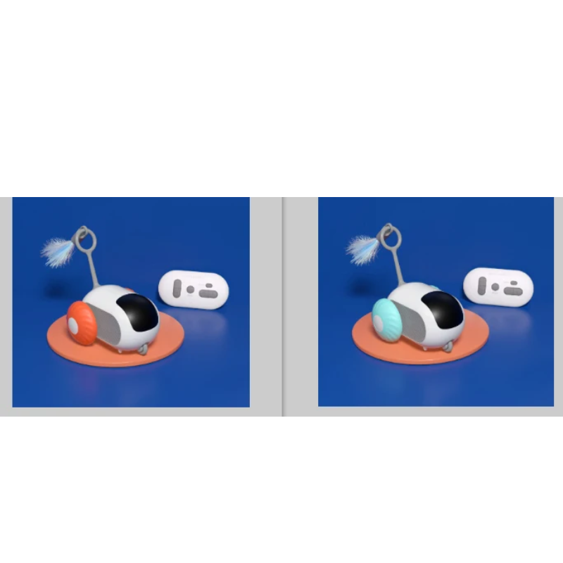 Remote Control Interactive Cat Car Toy, Automatic Self-Moving USB Rechargeable