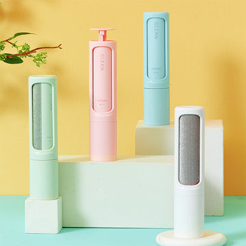Four cylindrical products with different designs on a colorful background