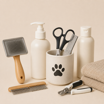 Kogoly dog grooming and care collection featuring brushes, shampoos, and care essentials
