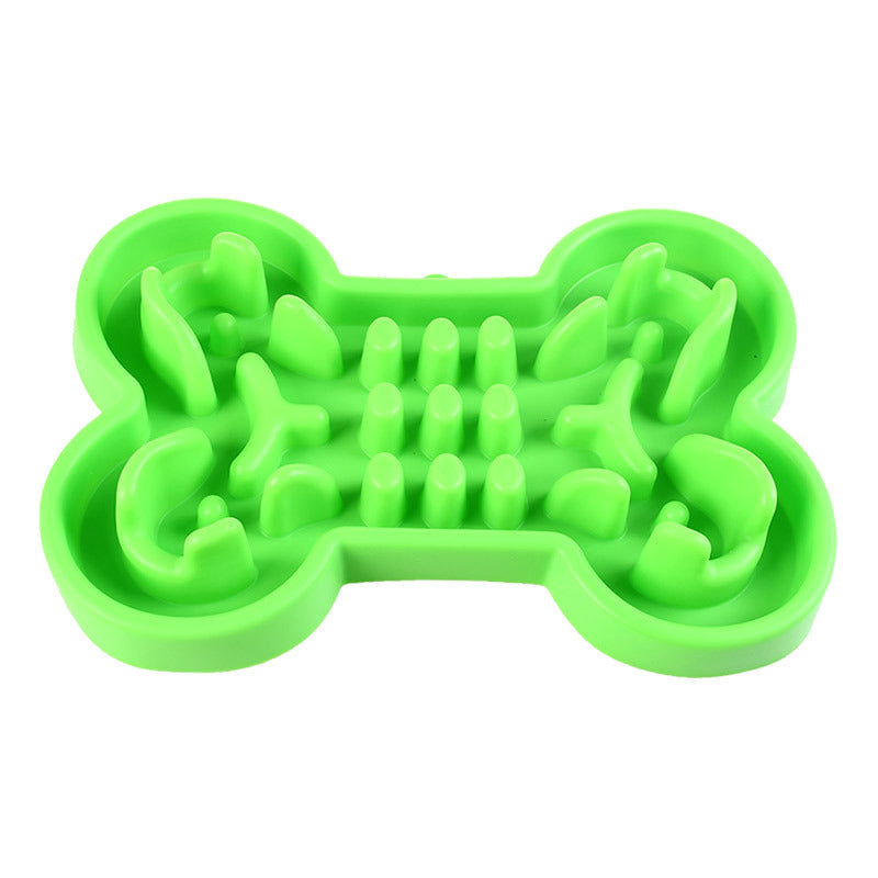 Green bone-shaped silicone pet toy on a white background