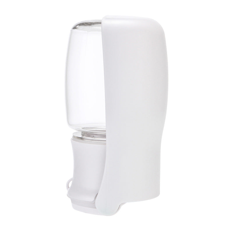White knee-high sock with a clear plastic cover on a white background