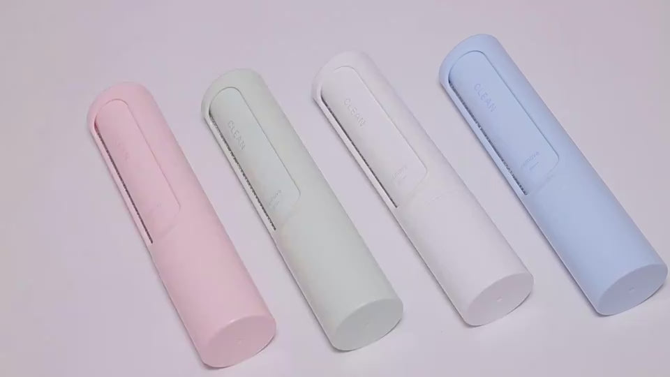 2-in-1 reusable pet hair remover brush, self-cleaning lint roller demonstration