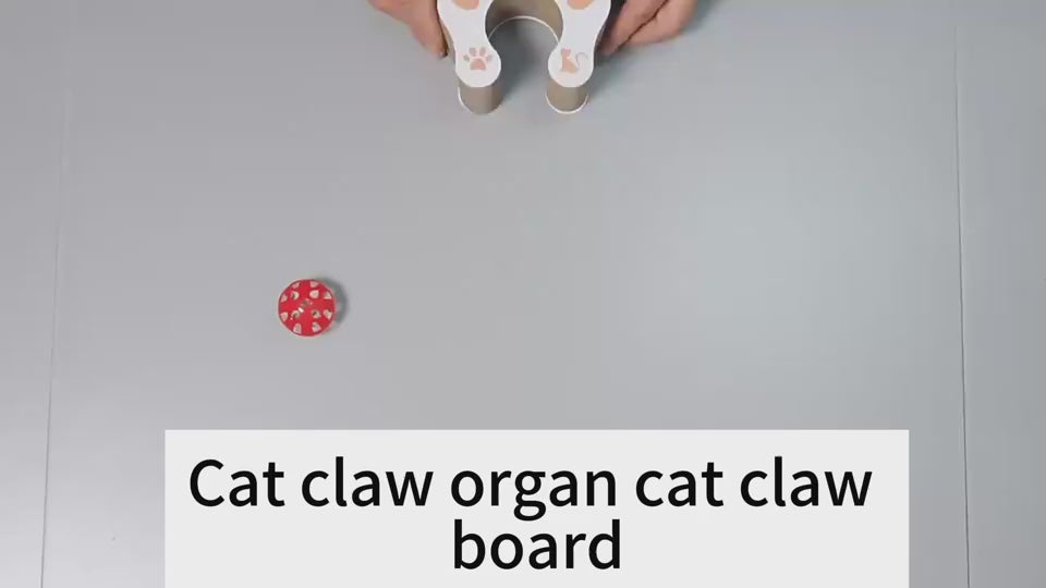Foldable magnetic cat scratch board, interactive scratcher toy demonstration