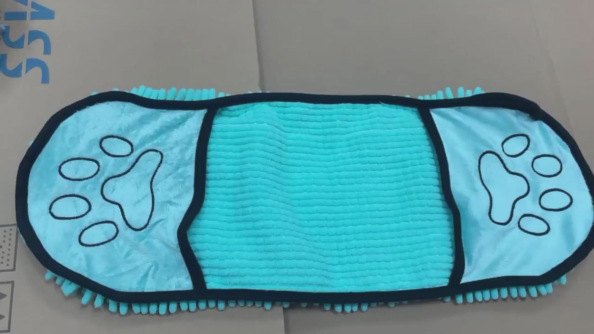 Super Absorbent Microfiber Dog Towel with Hand Pockets, Quick Drying Pet Bath Towel